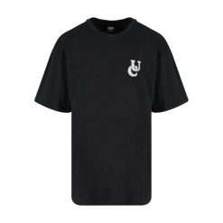 Męska Koszulka Wavy Logo Heavyweight Oversized T-shirt. Czarne t-shirty męskie Urban Classics, l, bez wzorów, bez kołnierzyka. Za 84.99 zł.