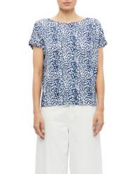 S.Oliver Koszulka Kobiety wiskoza biały|niebieski, 40. Białe t-shirty damskie S.Oliver, s, bez wzorów, z wiskozy, bez kołnierzyka. Za 109.95 zł.