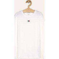 Tommy Hilfiger - Longsleeve dziecięcy 128-164 cm. Białe t-shirty dla chłopców Tommy Hilfiger, bez wzorów, z bawełny, bez ramiączek. Za 119.90 zł.