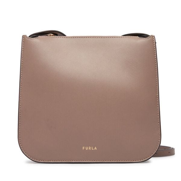 Torebka Furla. Brązowe listonoszki damskie Furla, bez wzorów, bez dodatków. Za 867.99 zł.