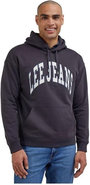 LEE VARSITY HOODIE MĘSKA BLUZA Z KAPTUREM LOGO WASHED BLACK LL80RFON. Czarne bluzy męskie Lee, l, bez wzorów, z bawełny, z kapturem, na fitness i siłownię. Za 179.99 zł.