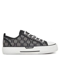 Trampki KARL LAGERFELD. Czarne trampki męskie KARL LAGERFELD, bez wzorów, bez zapięcia. Za 429.99 zł.