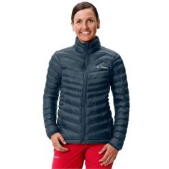 Kurtka puchowa damska VAUDE Batura. Niebieskie kurtki sportowe damskie Vaude, na zimę, s, bez wzorów, z hardshellu, bez kaptura, narciarskie. Za 916.00 zł.