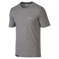 Oakley Icon Ss Top - Copy Athletic Heather Grey S. Brązowe koszulki sportowe męskie marki Oakley, bez wzorów, bez kołnierzyka, bez ramiączek. W wyprzedaży za 109.00 zł.