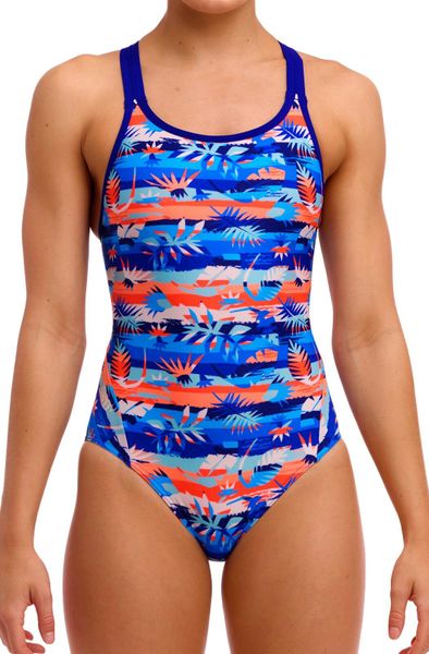 Strój kąpielowy Funkita Forever Fossil - Eclipse. Niebieskie kostiumy jednoczęściowe damskie FUNKITA, s, bez wzorów, z elastanu, sportowe, na fitness i siłownię. Za 289.00 zł.