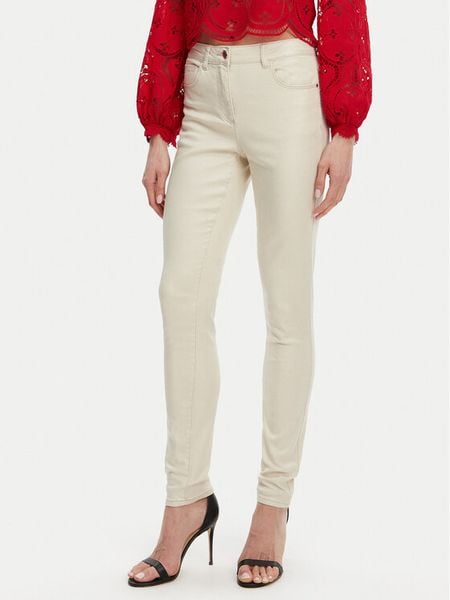 Morgan Jeansy 251-PEWELI Beżowy Slim Fit. Brązowe jeansy damskie Morgan. Za 206.99 zł.