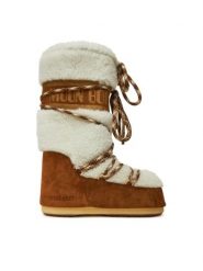 Moon Boot Icon Shearling New Śniegowce damskie. Brązowe śniegowce i trapery damskie Moon Boot, ze skóry, przed kolano. W wyprzedaży za 1,823.20 zł.