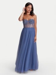 Swing Sukienka wieczorowa 5AH023HK Niebieski Slim Fit. Niebieskie sukienki damskie Hey Kyla, bez wzorów, z syntetyku, wizytowe, bez kołnierzyka, bez ramiączek. Za 569.99 zł.