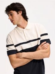 Koszulka polo comfort fit - złamana biel. Koszulki polo męskie Reserved, l, bez wzorów, z bawełny, bez ramiączek. Za 89.99 zł.