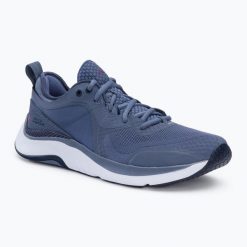 Buty treningowe damskie Under Armour Hovr Omnia. Niebieskie obuwie sportowe damskie Under Armour, bez wzorów, na fitness i siłownię. Za 219.99 zł.