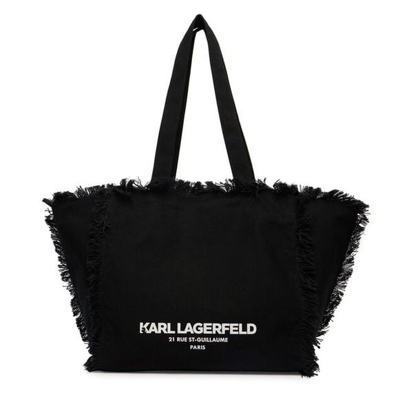 Torebka KARL LAGERFELD. Czarne torebki do ręki damskie KARL LAGERFELD, bez wzorów, bez dodatków. Za 379.99 zł.