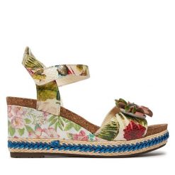 Espadryle Laura Vita. Brązowe sandały damskie Laura Vita, bez wzorów, bez obcasa, bez zapięcia. Za 249.99 zł.