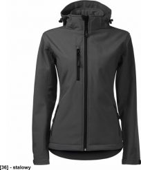 MALFINI Performance 521 - ADLER - Softshell kurtka damska, 300 g/m, 6% elastan, 94% poliester, - stalowy M. Szare kurtki damskie Malfini, m, bez wzorów, z elastanu, bez kaptura. Za 216.50 zł.