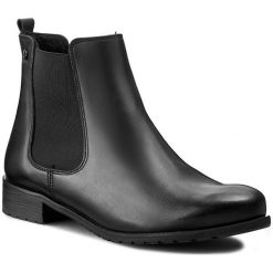 Sztyblety KARINO - 0806/076-F Czarny. Czarne botki damskie Karino, z materiału, bez obcasa, na obcasie. W wyprzedaży za 209.00 zł.