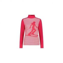 Bluza sportowa damska CMP 35L0406C839. Czerwone bluzy damskie CMP, na zimę, l, bez wzorów, bez kaptura. Za 419.99 zł.