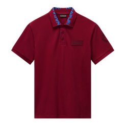 Koszulka polo męska Napapijri E-Amundsen 1. Czerwone koszulki polo męskie Napapijri, l, bez wzorów, bez ramiączek. Za 249.99 zł.