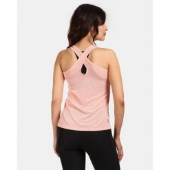 Damski tank top Kilpi Sien. Czerwone koszulki sportowe damskie Kilpi, xs, bez wzorów, z materiału, bez kołnierzyka, bez ramiączek, do biegania. Za 91.56 zł.