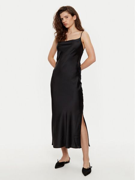 HUGO Sukienka koktajlowa Kaparti-1 50533629 Czarny Regular Fit. Czarne sukienki damskie Hugo, bez wzorów, z syntetyku, wizytowe, bez kołnierzyka, bez ramiączek. Za 429.99 zł.