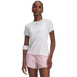 Under Armour Ua Vanish Ss Koszulka Damskie. Białe koszulki sportowe damskie Under Armour, m, bez wzorów, z elastanu, bez kołnierzyka, bez ramiączek, na fitness i siłownię. Za 238.99 zł.