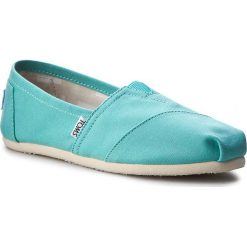 Półbuty TOMS - Classic 10009732 Turquoise. Niebieskie półbuty damskie Toms, z materiału. W wyprzedaży za 179.00 zł.