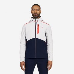 Kurtka softshell żeglarska męska Tribord Sailing 500. Niebieskie kurtki męskie TRIBORD, m, bez wzorów, z polaru, sportowe, bez kaptura. W wyprzedaży za 199.99 zł.