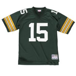 Koszulka Nfl Green Bay Packers Bart Starr. Zielone koszulki sportowe męskie Mitchell & Ness, bez wzorów, bez kołnierzyka, bez ramiączek, do piłki nożnej. Za 676.50 zł.