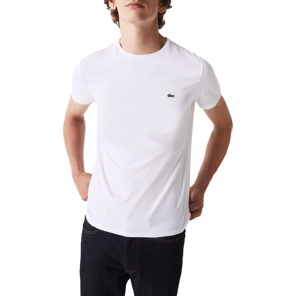 Lacoste Th7618 T-shirt. Niebieskie t-shirty męskie Lacoste, s, bez wzorów, z bawełny, klasyczne, bez kołnierzyka. Za 237.25 zł.