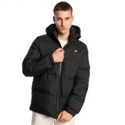 Kurtka zimowa męska Dickies Waldenburg Hooded. Czarne kurtki męskie Dickies, na zimę, m, bez wzorów, trekkingowe. Za 697.95 zł.