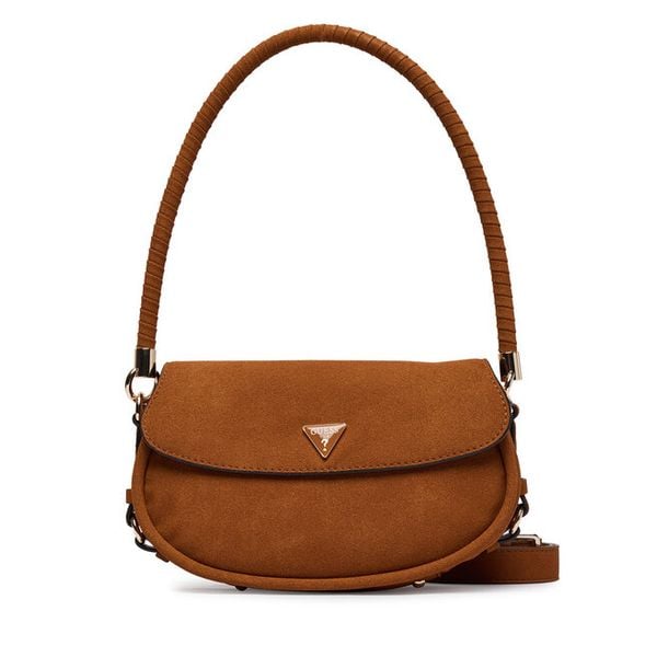 Torebka Guess. Brązowe torebki do ręki damskie Guess, z aplikacjami, klasyczne, bez dodatków. Za 426.99 zł.