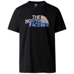 Koszulka turystyczna męska The North Face M Mountain Line Tee. Czarne koszulki sportowe męskie The North Face, m, bez wzorów, bez kołnierzyka, bez ramiączek, trekkingowe. Za 130.00 zł.