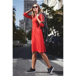 Sukienka z wiązanymi lampasami moe388. Szare sukienki dla dziewczynek MOE, eleganckie. Za 139.00 zł.