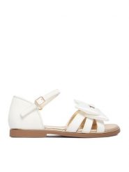 Guess Sandały CEO-CS6300-12 Biały. Białe sandały dziewczęce Guess, ze skóry, bez zapięcia. Za 149.99 zł.