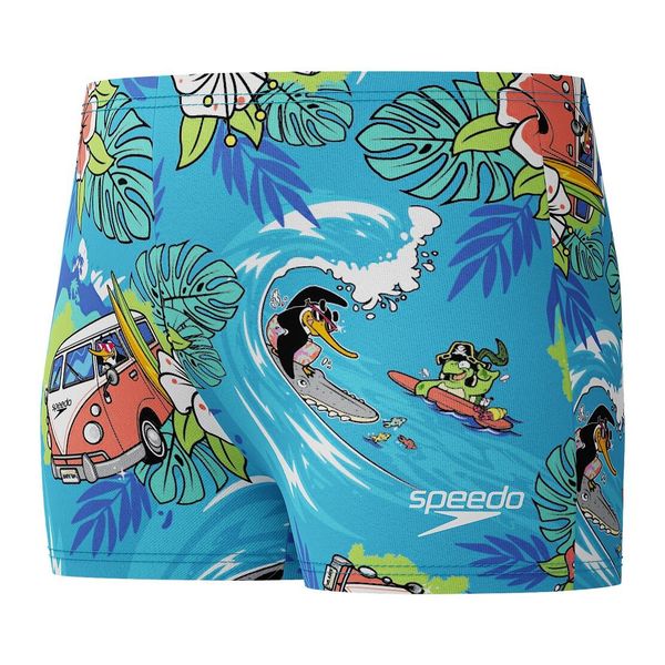 Kąpielówki chłopięce na basen Speedo Learn To Swim. Niebieskie kąpielówki dla chłopców Speedo, bez wzorów, z elastanu. Za 59.99 zł.