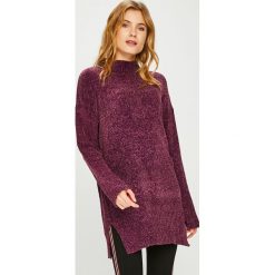 Answear - Sukienka. Fioletowe sukienki damskie ANSWEAR, na co dzień, l, bez wzorów, z poliesteru, casualowe, bez kołnierzyka, bez ramiączek, mini, proste. W wyprzedaży za 69.90 zł.