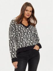 Liu Jo Sweter WF4436 MA30P Biały Regular Fit. Białe swetry damskie Liu Jo, s, bez wzorów, z syntetyku, bez kołnierzyka, bez ramiączek, bez kaptura. Za 559.99 zł.