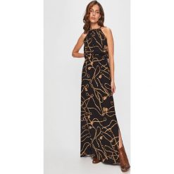 Answear - Sukienka. Czarne sukienki damskie ANSWEAR, na co dzień, m, bez wzorów, z tkaniny, casualowe, bez kołnierzyka, bez ramiączek, proste. Za 129.90 zł.