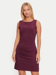 Guess Sukienka koktajlowa Lena W4BK14 KBJP2 Bordowy Slim Fit. Czerwone sukienki damskie Guess, xs, z aplikacjami, ze lnu, wizytowe, bez kołnierzyka, bez ramiączek. W wyprzedaży za 269.99 zł.