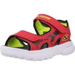 Sandały SKECHERS 406513L Czerwony. Czerwone sandały męskie Skechers, z syntetyku, bez zapięcia. Za 152.30 zł.