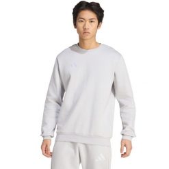 Bluza męska adidas Entrada 26 Sweat Top. Szare bluzy męskie Adidas, m, bez wzorów, z bawełny, bez kaptura, do piłki nożnej. Za 134.99 zł.