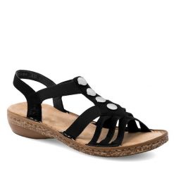 Sandały Rieker. Szare sandały męskie Rieker, bez zapięcia. Za 259.99 zł.