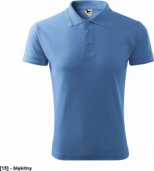 MALFINI Pique Polo 203 - ADLER - Koszulka polo męska, 200 g/m - błękitny L. Niebieskie koszulki polo męskie Malfini, l, bez wzorów, bez ramiączek. Za 37.72 zł.