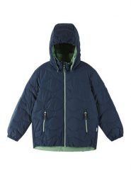Reima Kurtka puchowa Fossila 5100058B Granatowy Regular Fit. Niebieskie kurtki i płaszcze dla chłopców Reima, bez wzorów, z puchu, bez kaptura. Za 499.99 zł.