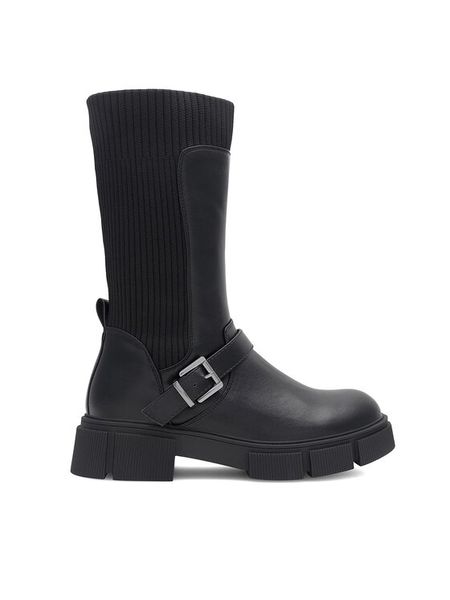 DeeZee Kozaki CS6191-10 Czarny. Czarne buty zimowe dziewczęce DeeZee, bez wzorów, z syntetyku, bez zapięcia. Za 129.99 zł.