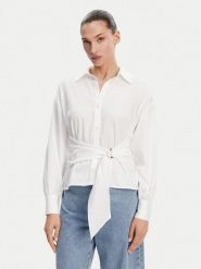Guess Top 172811 Biały Classic Fit. Białe bluzki damskie Guess, m, z aplikacjami, z bawełny, bez kołnierzyka, bez ramiączek. Za 247.00 zł.