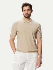 JOOP! Polo Jj-Tibaris 30103411 Beżowy Regular Fit. Brązowe koszulki polo męskie JOOP!, l, bez wzorów, z bawełny, bez ramiączek. Za 554.99 zł.