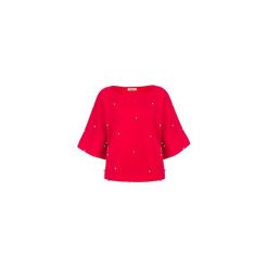 CZERWONA BLUZA DAMSKA NIETOPERZ ZE SREBRNYMI KULECZKAMI. Czerwone bluzy damskie Bien fashion, z dresówki. Za 119.00 zł.