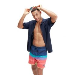 Spodenki szorty męskie Speedo Print Redondo Edge Volley. Niebieskie krótkie spodenki sportowe męskie Speedo, m, bez wzorów. Za 199.99 zł.