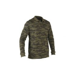 Koszulka polo 100. Brązowe koszulki polo męskie SOLOGNAC, z bawełny, z krótkim rękawem. Za 49.99 zł.