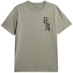 4f KOSZULKA MĘSKA BAWEŁNIANA T-SHIRT MĘSKI SPORTOWY Z NADRUKIEM 4F M2665. Koszulki sportowe męskie 4f, m, bez wzorów, z bawełny, bez kołnierzyka, bez ramiączek. Za 34.90 zł.