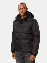 Guess Kurtka zimowa M6BL42 W4154 Czarny Regular Fit. Czarne kurtki męskie Guess, na zimę, m, z aplikacjami, z syntetyku, bez kaptura. Za 864.99 zł.